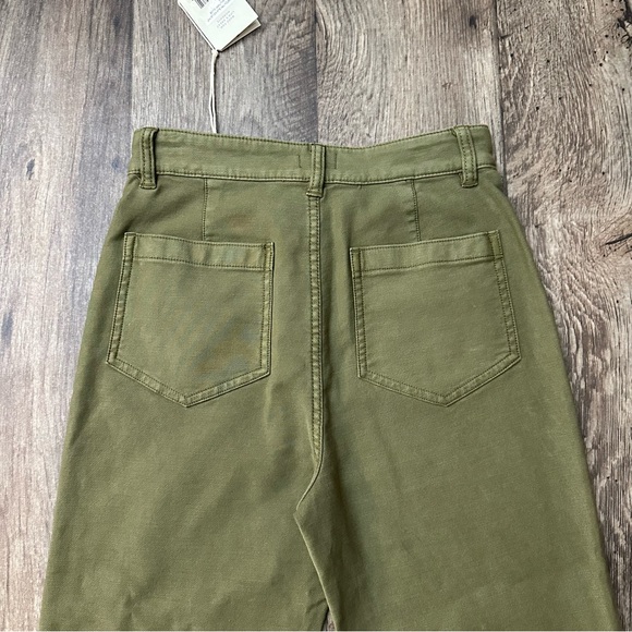 Faherty Stretch Wide Leg Pants Women’s Size 24 Military Olive Green - Picture 6 of 8